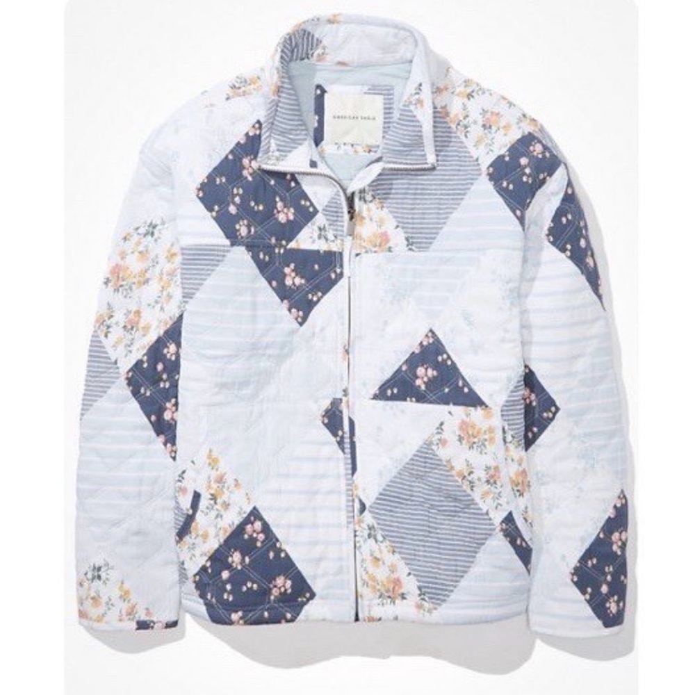 American Eagle Womens Quilted Patchwork Floral St… - image 1